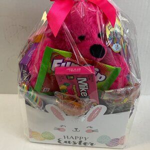Pink Bear Easter Basket